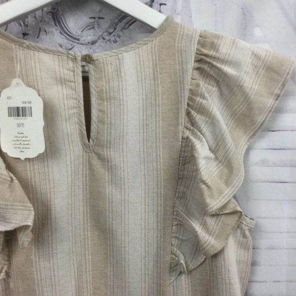 Alter'd State Cream Ruffle Midi Dress L NWT - Picture 7 of 9